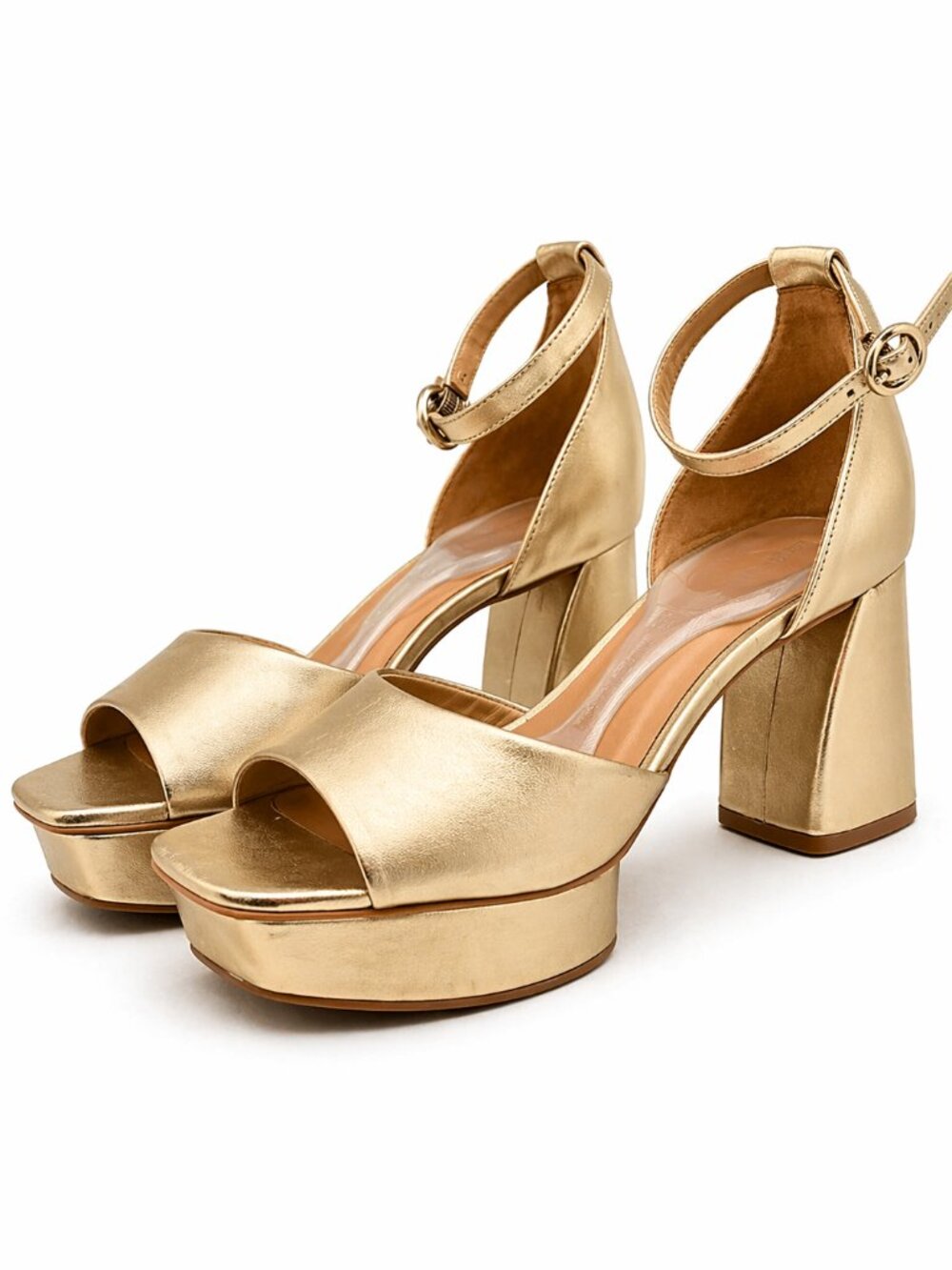 💋Bernardo Raleigh Platform Shoes | 7.5M | Champagne Leather | Plus $75 Insoles